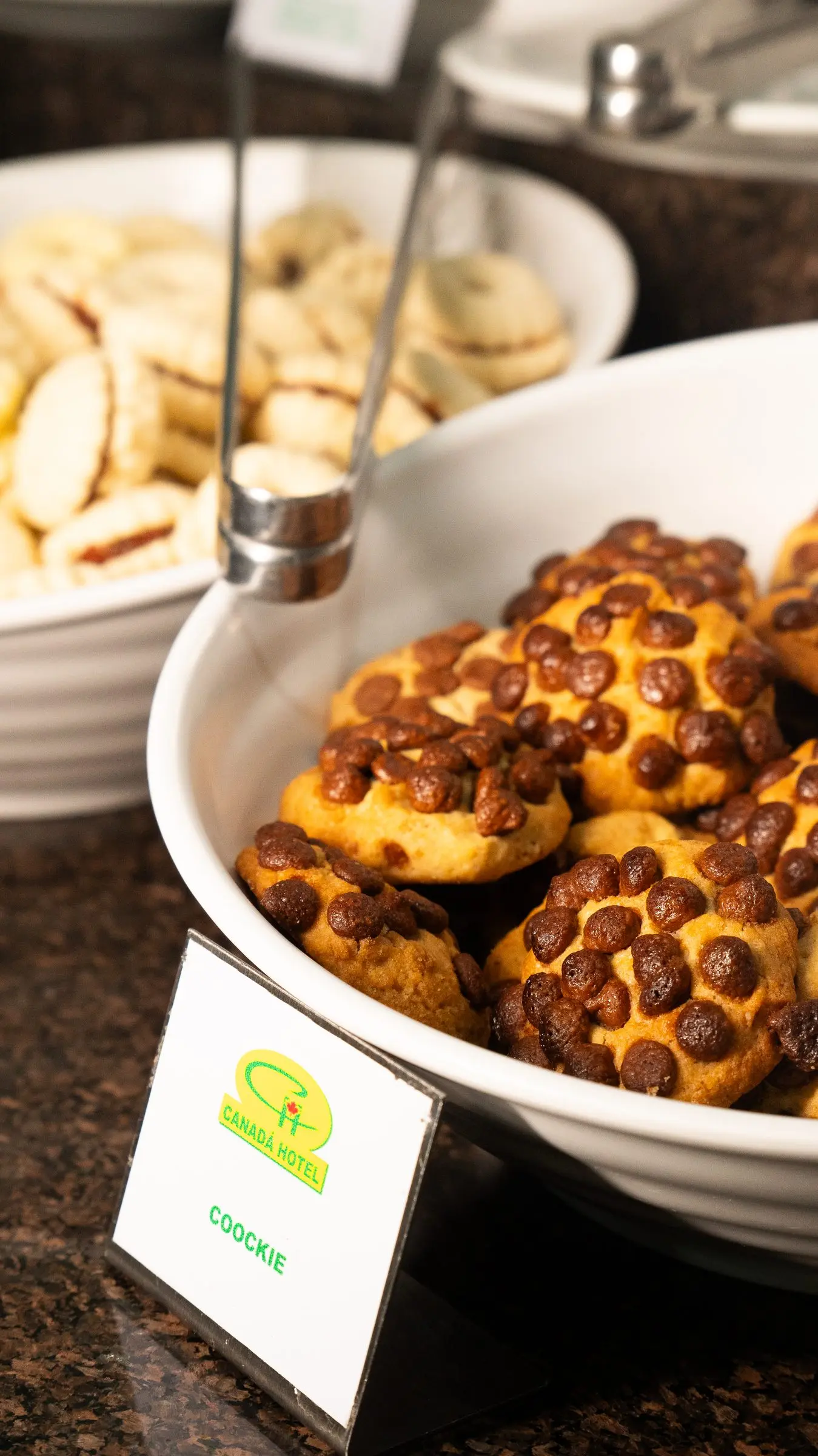Cookies servidos no buffet do café da manhã